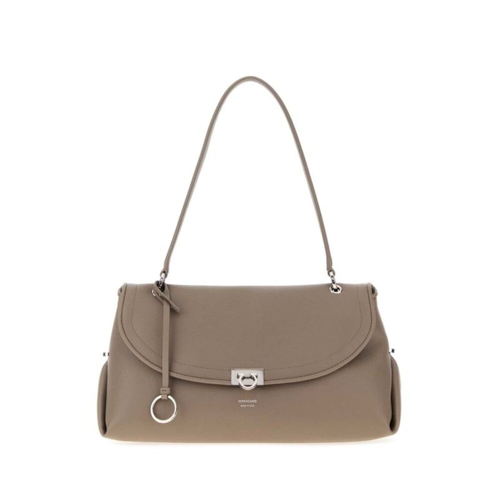 Salvatore Ferragamo Women Dove Grey Leather Sofia 2026 Handbag